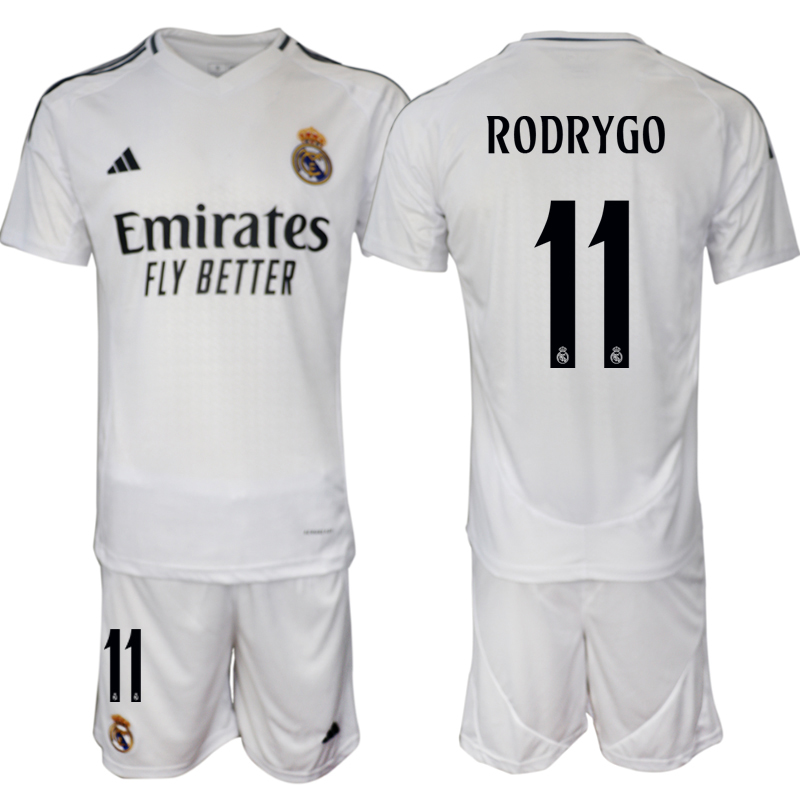 Men 2024-2025 Club Real Madrid home White #11 Soccer Jersey